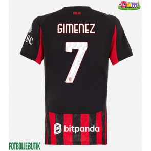 AC Milan Santiago Gimenez #7 Hemmatröja Kvinnor 2025-26 Kortärmad